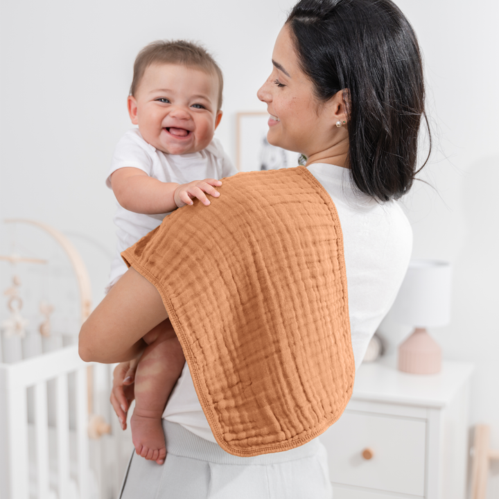 COMFY CUBS BEBE NIÑO SACAGASES MUSLIN CARAMEL 10PK