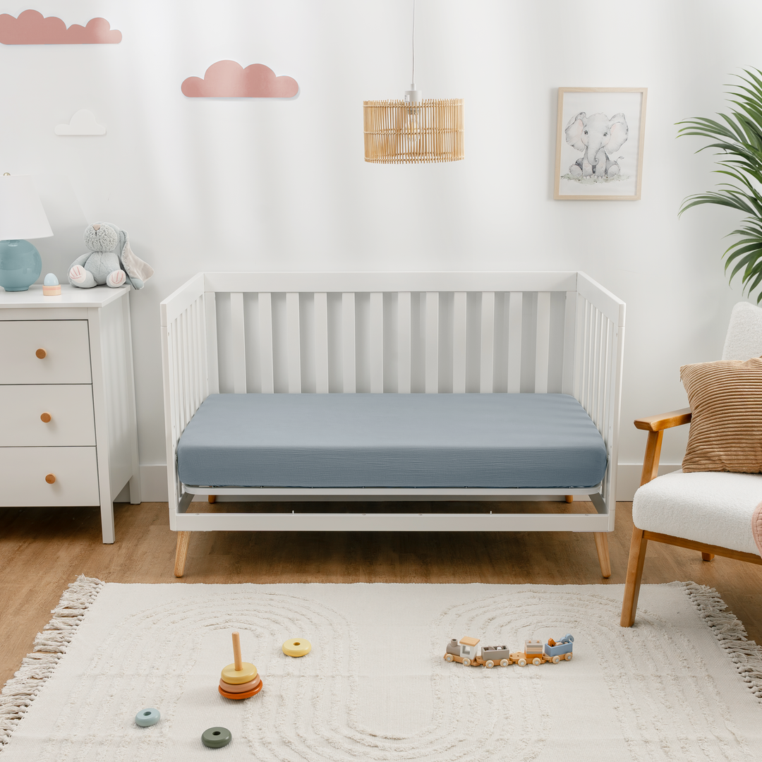 COMFY CUBS FORRO DE CUNA MUSLIN PACIFIC BLUE