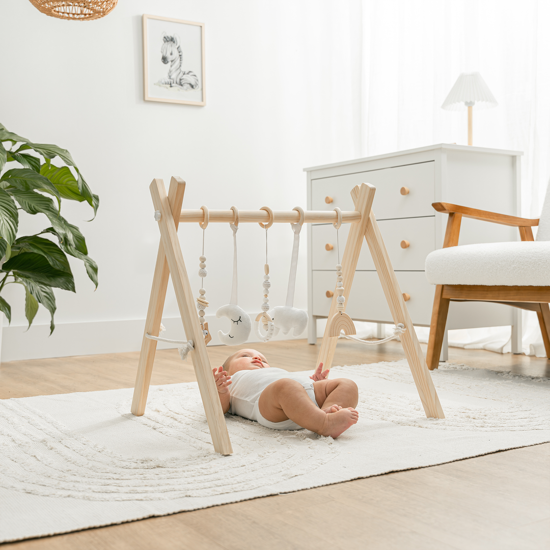 COMFY CUBS PLAY GYM NATURAL WOOD