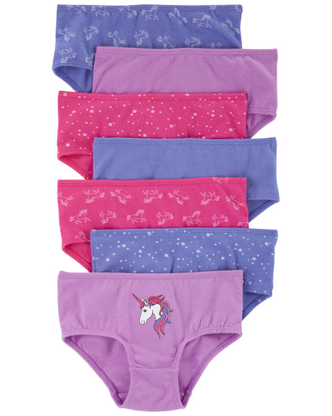 Carters Panty Unicorn Prt Purple/blue 7pk para Niña