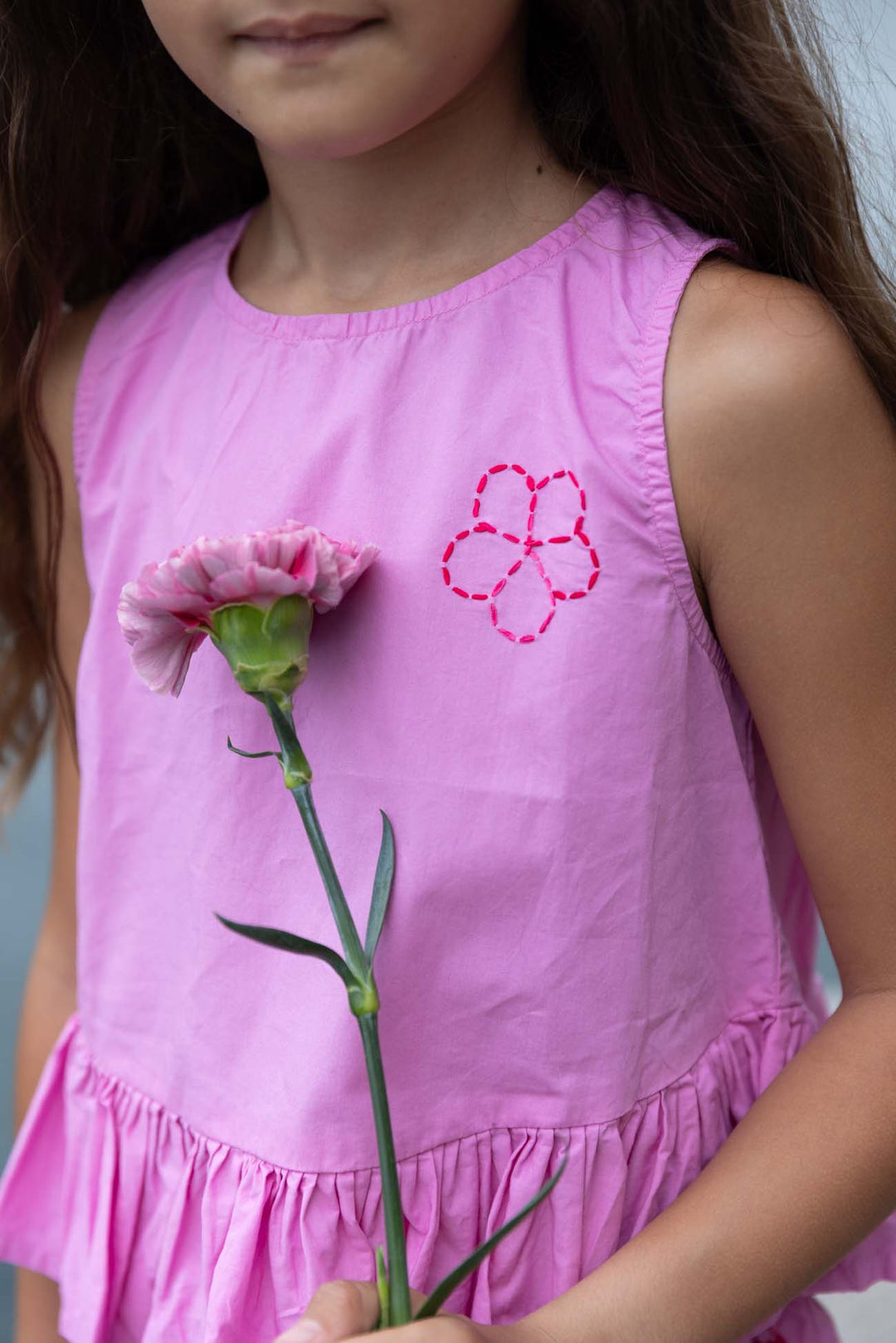 Piglo Conjunto Top Ruffle y Short Jardín Rosado para Niña