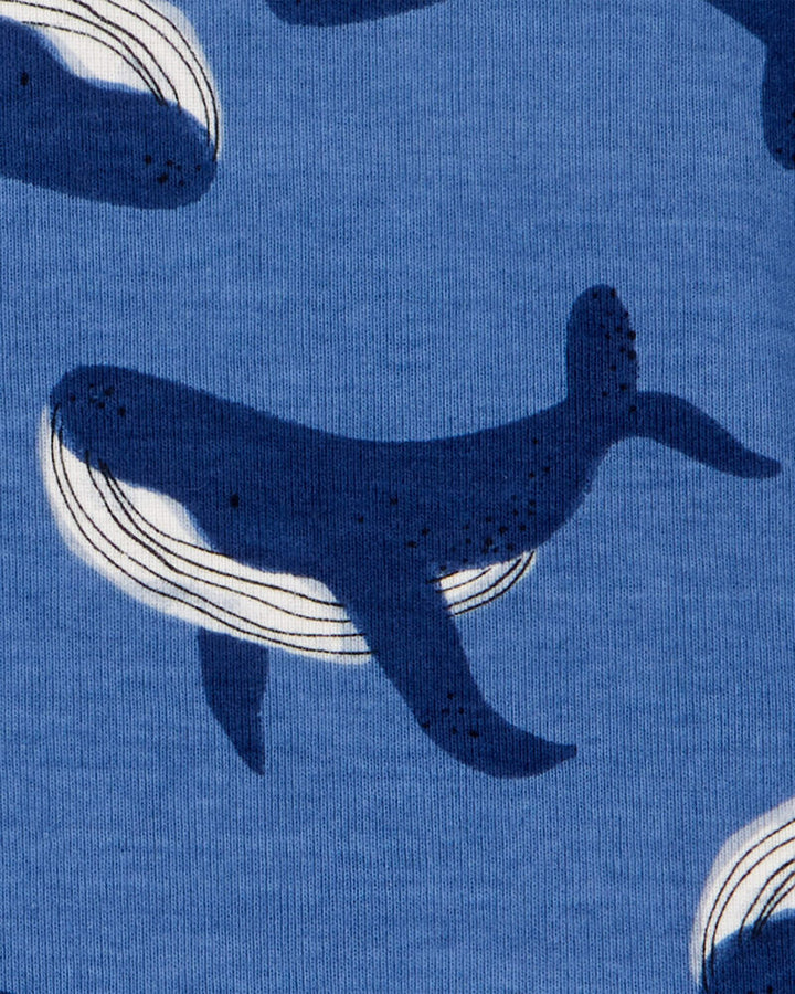 CARTERS NIÑO PIJAMA BLUE WHALE STRIPE 4PK