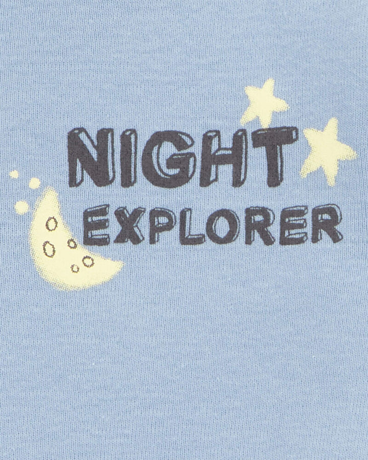 CARTERS NIÑO PIJAMA BLUE/BLACK SPACE 4PK