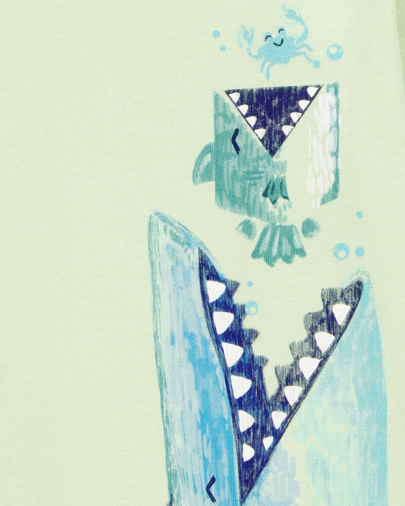 CARTERS NIÑO PIJAMA GREEN SHARK 4PK