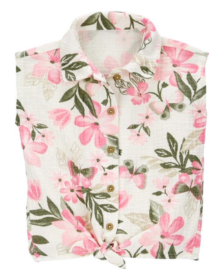CARTERS NIÑA BLUSA IVORY FLORAL