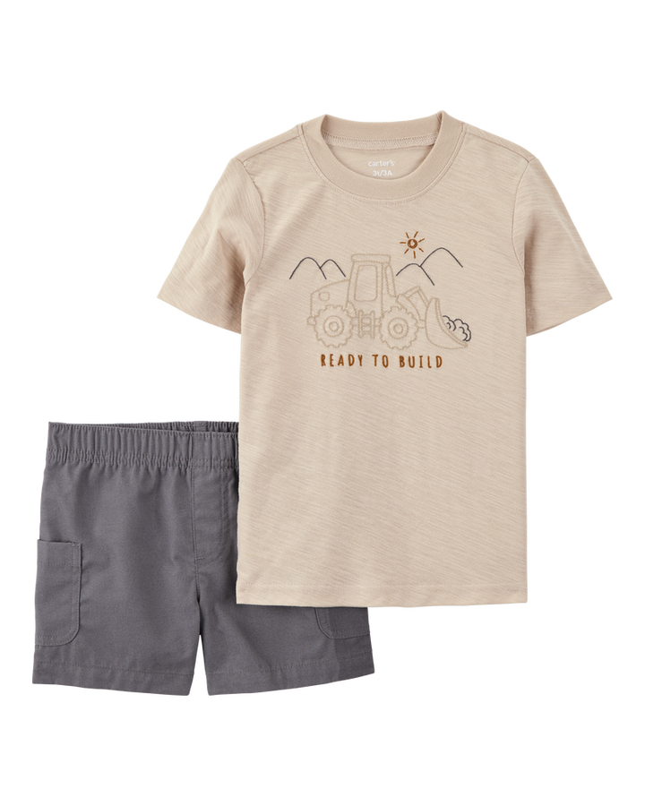 CARTERS NIÑO CONJ. DE SHORT KHAKI CONSTRUCTION 2PK
