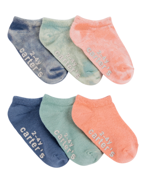 Carters Media Tie Dye Ornge/blue 6pk para Niño