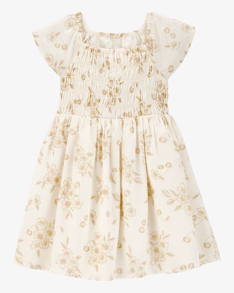 OSHKOSH NIÑA VESTIDO SMOCK FLORAL