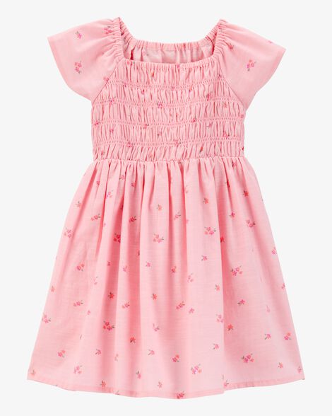 OSHKOSH NIÑA VESTIDO SMOCK FLORAL