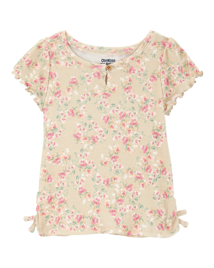 OSHKOSH NIÑA BLUSA RIB TIE TOP FLORAL