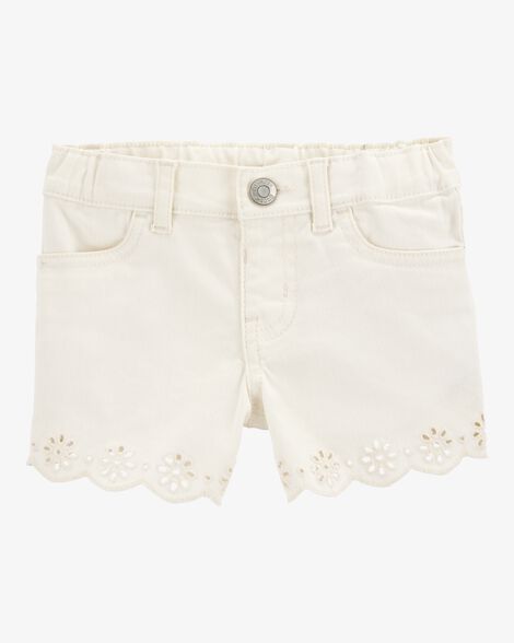 OSHKOSH NIÑA SHORT EYELET CREAM