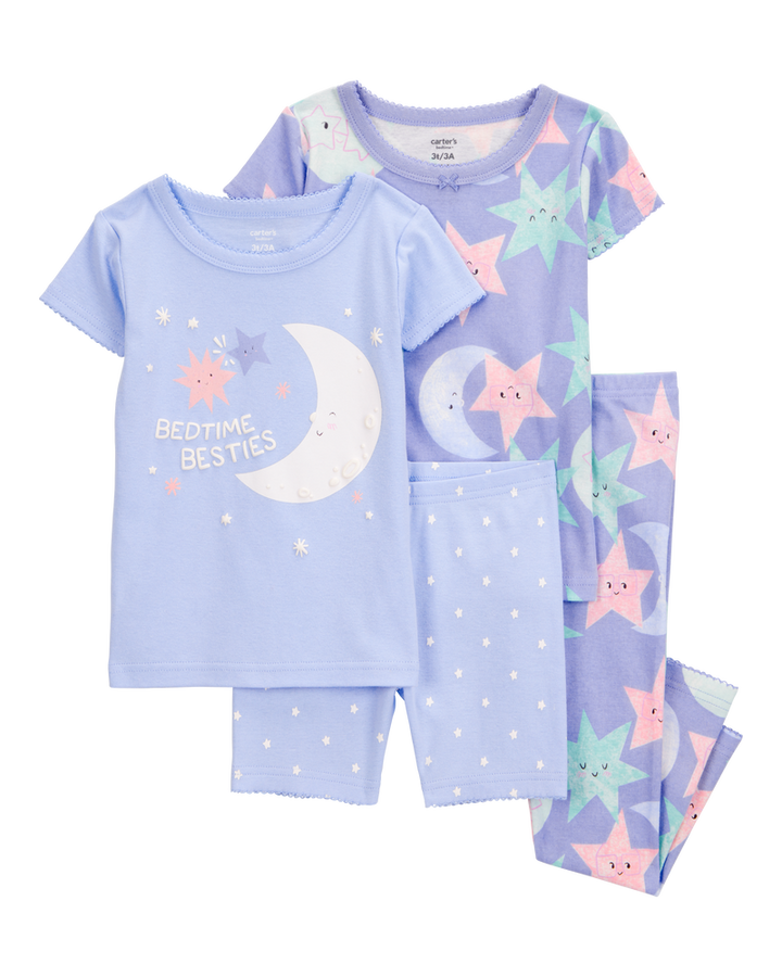 CARTERS NIÑA PIJAMA PRINT 4PZ