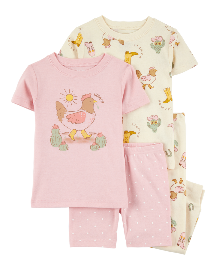 CARTERS NIÑA PIJAMA PRINT 4PZ
