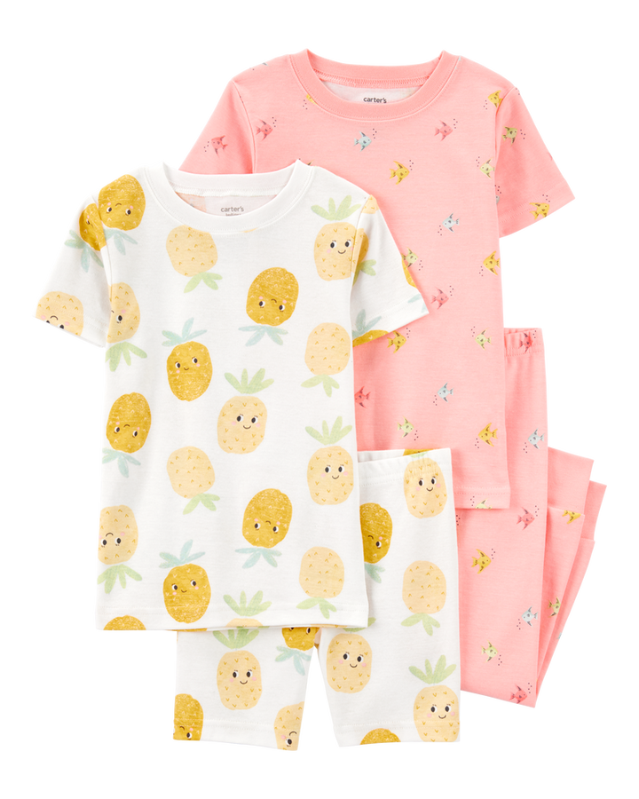CARTERS NIÑA PIJAMA PRINT 4PZ
