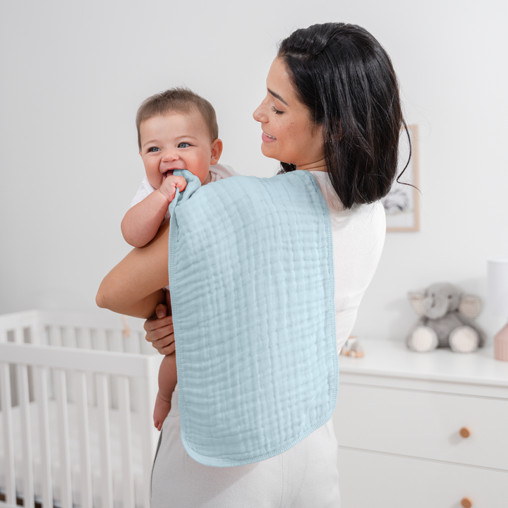 COMFY CUBS BEBE NIÑO SACAGASES MUSLIN SKY BLUE 6PK