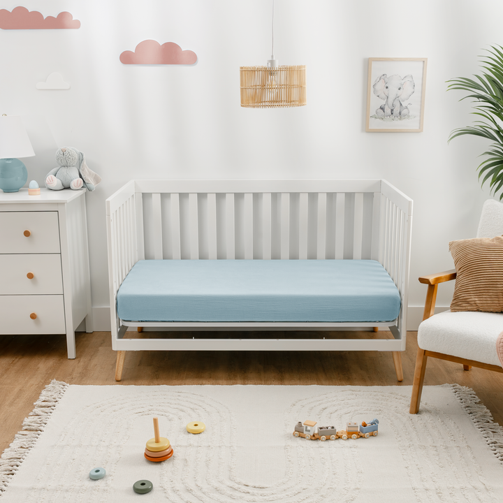 COMFY CUBS FORRO DE CUNA MUSLIN SKY BLUE