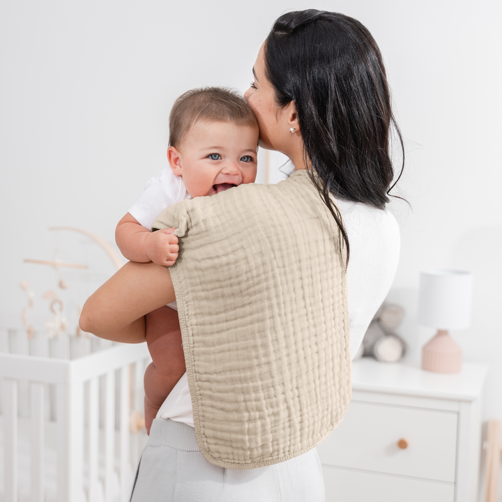 COMFY CUBS BEBE NIÑO SACAGASES MUSLIN SAND 6PK