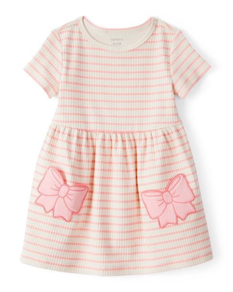 CARTERS NIÑA VESTIDO PINK BOW