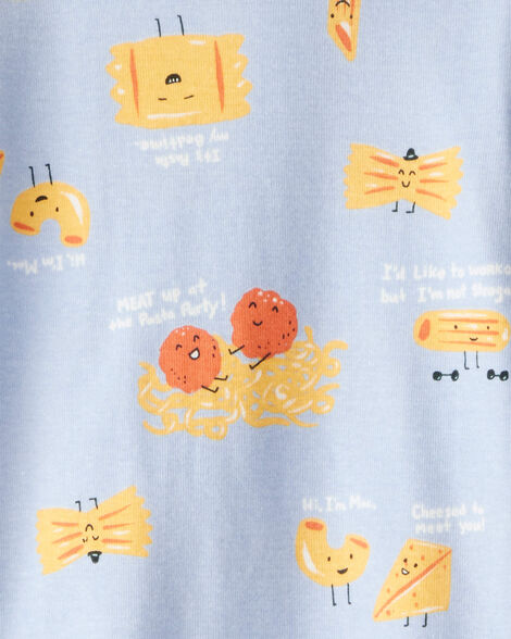 CARTERS NIÑO PIJAMA COTTON BLUE PASTA-STRIPE PRT 4PCS