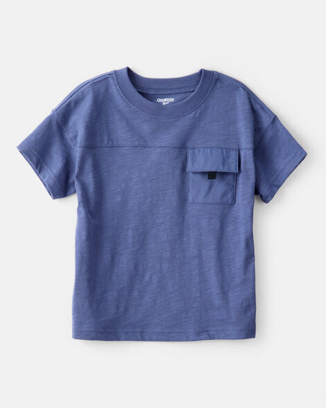 OSHKOSH NIÑO TSHIRT POCKET BLUE