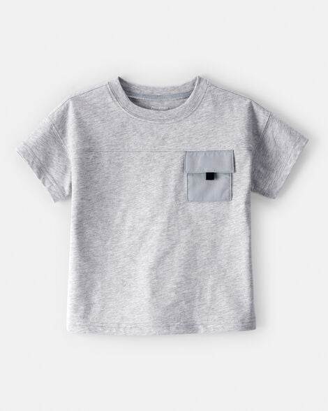 OSHKOSH NIÑO TSHIRT POCKET GREY
