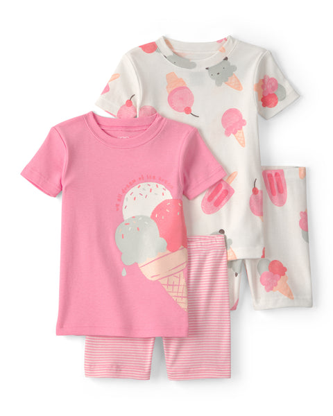 Carters Pijama Cotton 4pcs para Niña