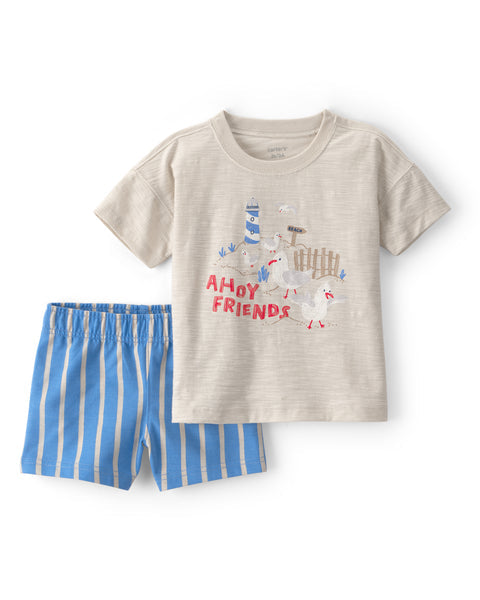 Carters Conjunto De Short Asst para Niño