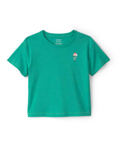 Carters Tshirt Key Item Tops Green para Niña