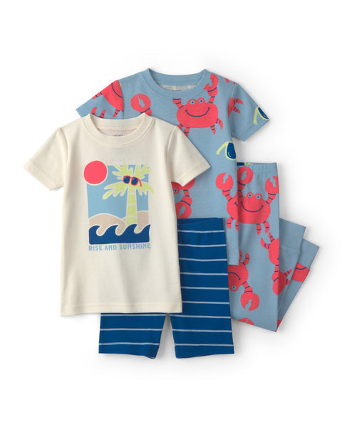 Carters Pijama Cotton Print 4pcs para Niño
