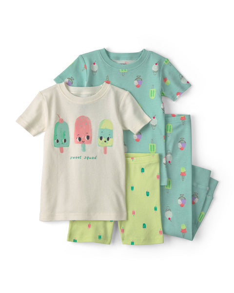 Carters Pijama Cotton Print 4pcs para Niña