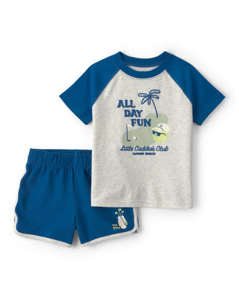 Carters Conjunto De Short Blue/grey para Niño