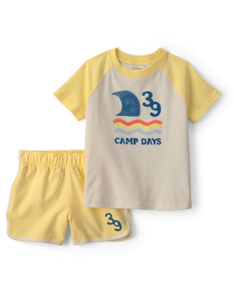 Carters Conjunto De Short Yellow para Niño