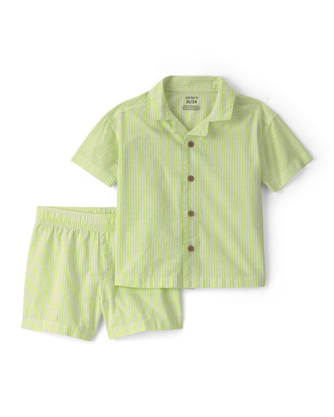 Carters Conjunto De Short Green para Niño