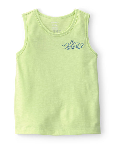 Carters Tshirt Tank Green para Niño