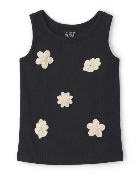 Carters Tshirt Knit Tops Black para Niña