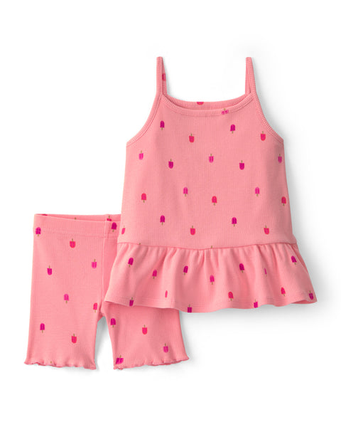 Carters Conjunto De Short Pink para Niña