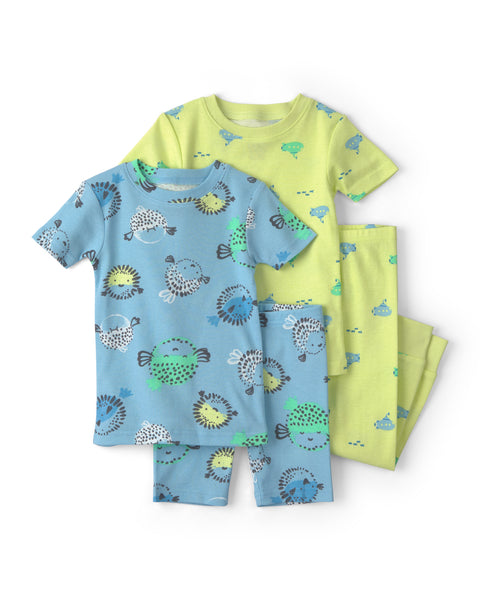 Carters Pijama Cotton Print 4pcs para Niño