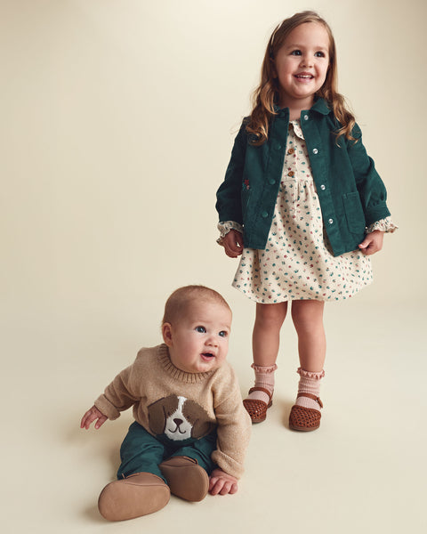 Carters Vestido Woven Ivory Cord para Niña
