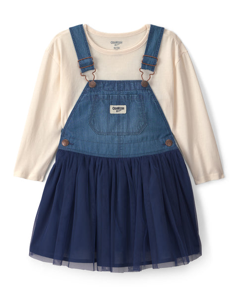 OSHKOSH NIÑA CONJ. DE OVEROL NAVY