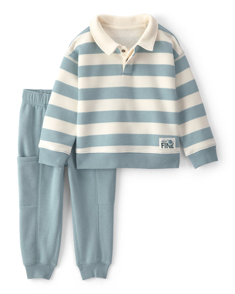 Carters Conjunto De Pantalon Blue Stripe para Niño