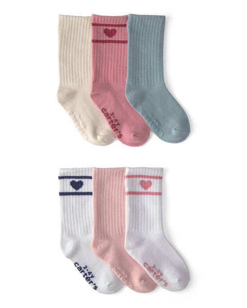 Carters Media Crew Varsity Heart Stripe 6pcs para Niño