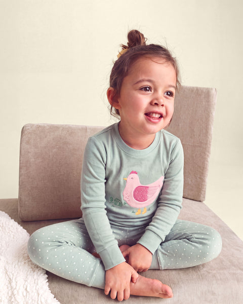 Carters Pijama Cotton Country Chicken 4pcs para Niña