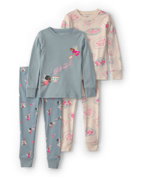 Carters Pijama Cotton Fairy Tea Party 4pcs para Niña