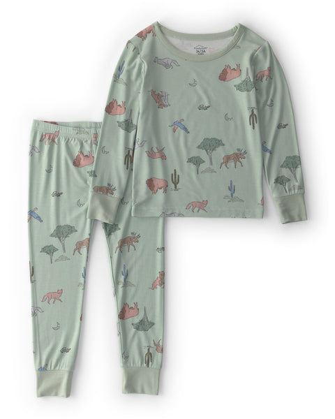 Carters Pijama Purely Soft Green Desert Print 2pcs para Niño