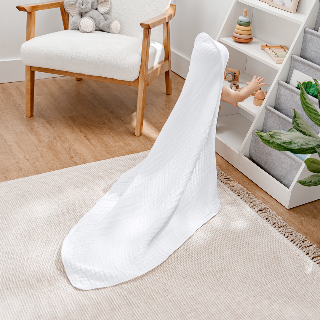 COMFY CUBS TOALLA CON CAPUCHA WHITE 2PK