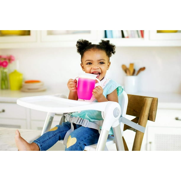 MUNCHKIN VASO 360 CON ASAS Y TAPA ROSA