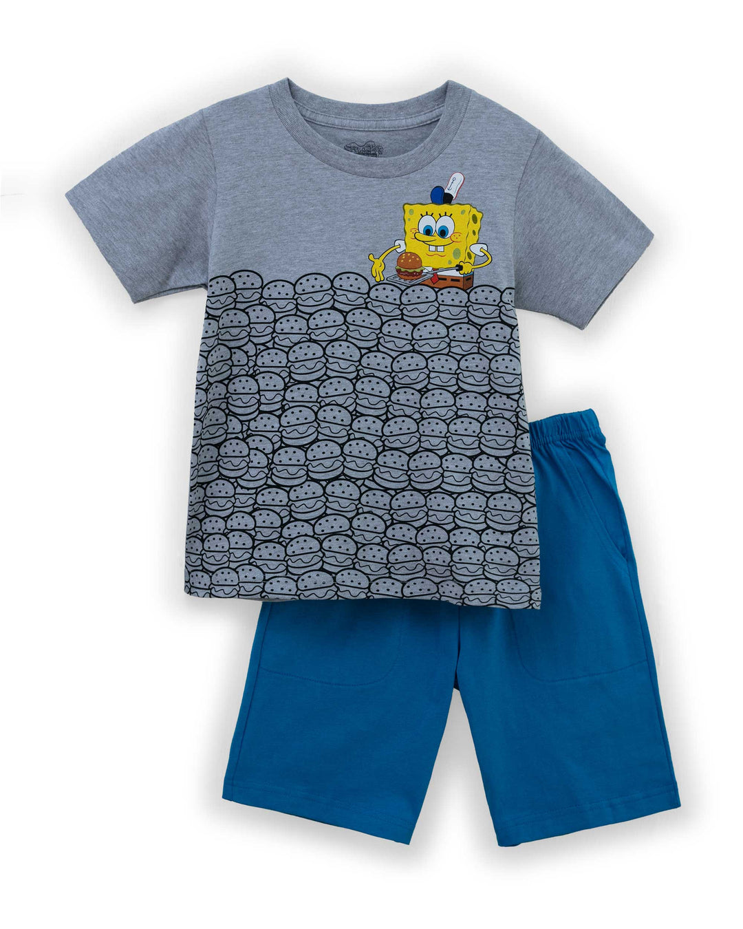 ST. JACKS NIÑO CONJ. DE SHORT BOB HAMBURGUESA GRIS/CELESTE