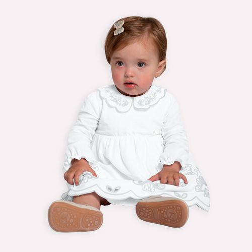 MILON BEBE NIÑA VESTIDO BLANCO