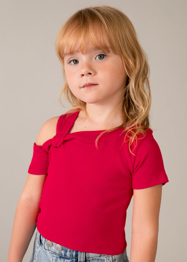 Mayoral Tshirt M/c Asimetrica Persimon para Niña