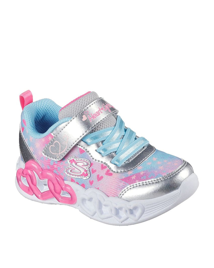 SKECHERS NIÑA ZAPATILLA INFINITE HEART LIGHTS SILVER MULTI